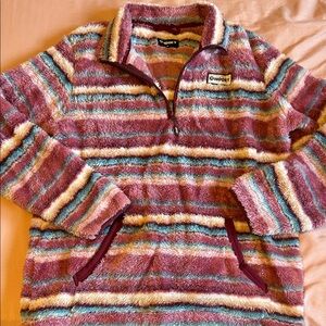 Hooey Multicolor Striped Fleece Jacket